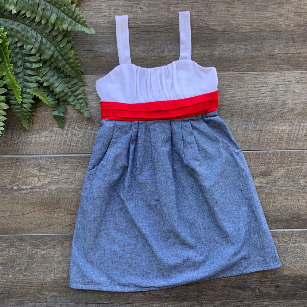 Ruby Rox Blue, White, & Red Dress